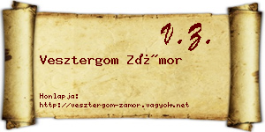 Vesztergom Zámor névjegykártya